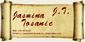 Jasmina Tošanić vizit kartica